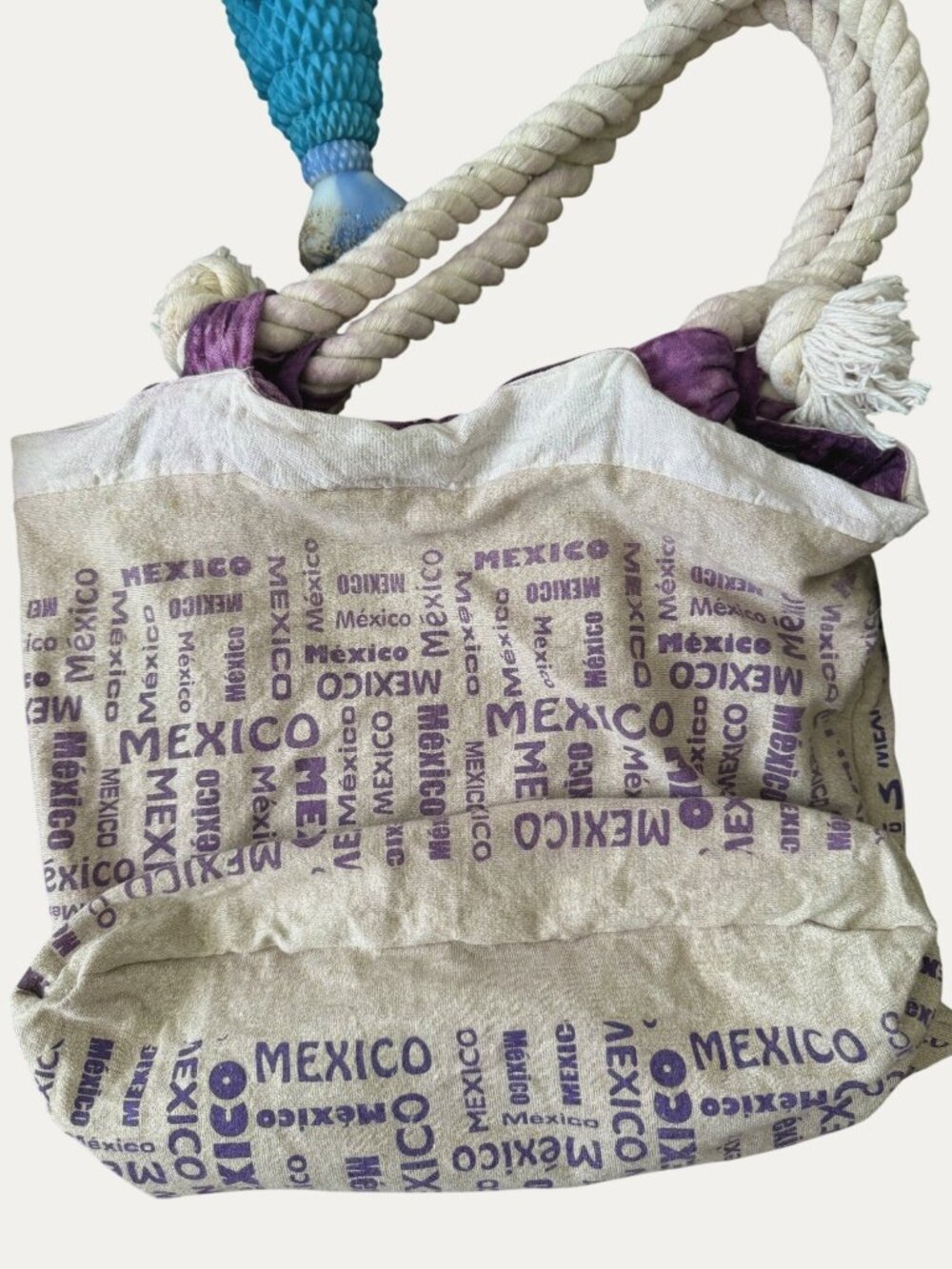 Cozumel Purple Tie-Dye Reversible Bag Beach Tote Resort Wear Cruise Bag Cute - Picture 7 of 8